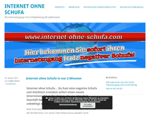 Tablet Screenshot of internet-ohne-schufa.com